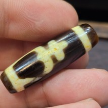 Treasure vase Pattern OLD Himalayan Indo Tibetan Agate Dzi Amulet Bead - $1,225.94 MXN