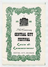 Central City Festival 1960 Colorado Brochure &amp; Program Lucia di Lammermoor  - £21.65 GBP