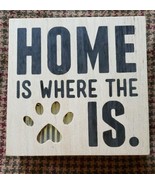 Home Is Where The Dog Is Wood and Metal Mantel Shelf Sign Plaque Free Sh... - £13.29 GBP