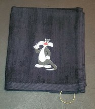 Sylvester the Cat Golf Sport Towel 16x18 Black - $15.00