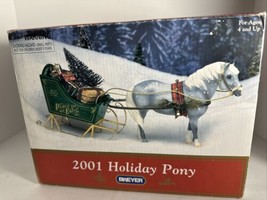 Vintage Breyer 2001 Holiday Pony “Jingles” Horse w/ Sled Exclusive Excel... - $115.71