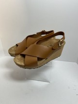 Papillio Birkenstock Samira Womens Size 6  Ginger Brown Leather Wedge Sandals - £63.72 GBP