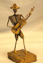 Metal Art Sculpture Guitar Guy Wayne Burke Barbados Souvenir - £23.73 GBP