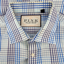 Thomas Pink Traveler Slim Fit Long Sleeve Button Men&#39;s Shirt Size 17 43 Cm - $24.70
