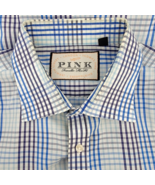 Thomas Pink Traveler Slim Fit Long Sleeve Button Men&#39;s Shirt Size 17 43 Cm - £19.38 GBP