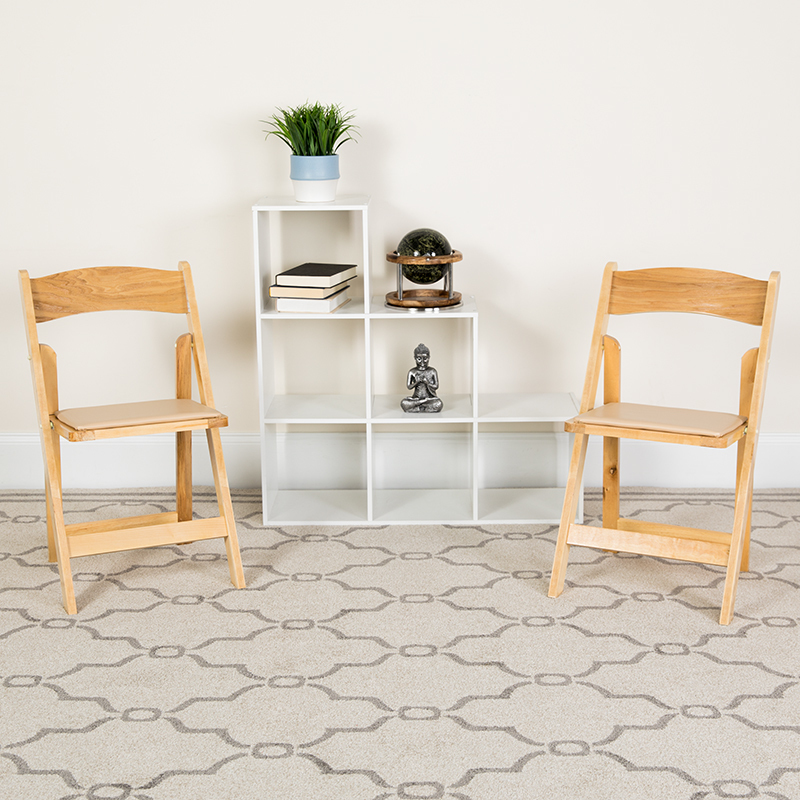 Natural Wood Folding Chair XF-2903-NAT-WOOD-GG