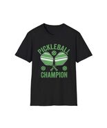 Men&#39;s Pickleball Champion T-Shirt  Retro Green Paddle Design - $34.60 CAD