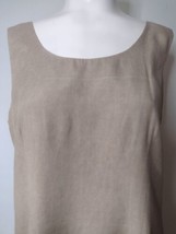 Vintage JSJ Petites Flax Blend Sheath Dress Size 10 Beige Casual Minimal... - £21.41 GBP