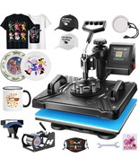 WHUBEFY Heat Press 5 in 1 Tshirt Printing Machine 15&quot;x12&quot; Digital Indust... - $223.85