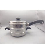 Saladmaster Stainless Steel Double Boiler With Steamer Strainer Colander  - $45.03 CAD