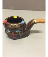 VINTAGE Brown pipe shaped ashtray, clown, ceramic, old, POTTERY smoking ... - £18.67 GBP