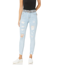 dollhouse Women&#39;s Kara Blue Denim High Waist Skinny Size 26/3 With Belt NWT - £11.23 GBP