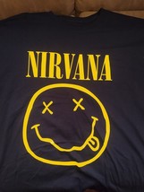 NIRVANA- 2021 Smiley Face Men&#39;s T-shirt ~Never Worn~ 2XL - £14.31 GBP