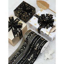 9 Yards Black Ribbon DIY Craft Packaging Birthday Valentine&#39;s Day Gift Silk Tape - £8.78 GBP