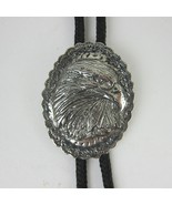 Vintage Bolo Tie Silver tone Eagle Slide Cowboy Western Accessory - £13.58 GBP