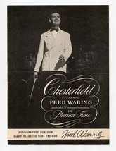 Chesterfield Presents Fred Waring &amp; His Pennsylvanians Program 1940&#39;s - $11.88