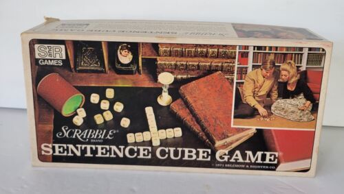 Primary image for Vintage 1971 Scrabble Brand Sentence Cube Game Complete