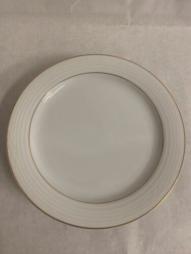 Noritake Contemporary Fine China Salad Plates, Arctic Gold 4001 Set of 4 Sala... - $19.79