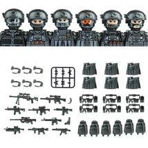 6PCS Modern City SWAT Ghost Commando Special Forces Army Soldier Figures M3101 - £17.52 GBP