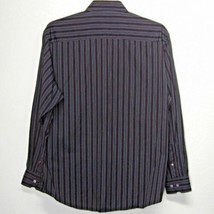 Bugatchi Uomo Xl Mens Dress Shirt Cotton MULTI-COLORED Striped Long Sleeve Shirt - £22.52 GBP