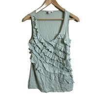 Banana Republic Women’s Mint Green Top Ruffles Sleeveless Size Small Career - £10.40 GBP