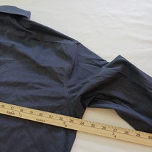 Calvin Klein Men's Adult Sz 17 32/33 Button Up Black Shirt Stripes Long Sleeve image 8