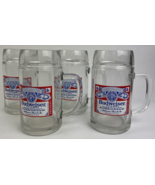Lot of 4 x Budweiser 1970 VINTAGE Beer Glass Mug 0.5L 56 Bullet Mouth LO... - $67.82 CAD