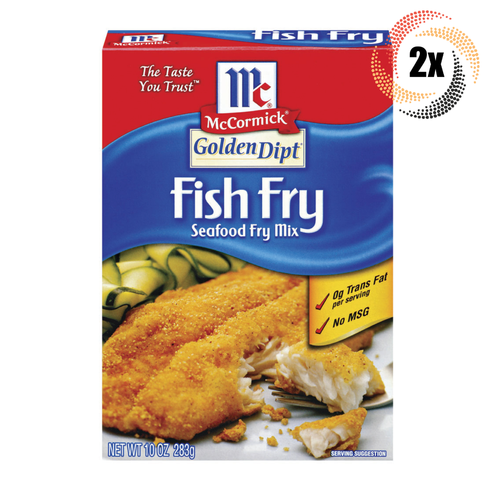2x Boxes McCormick GoldenDipt Fish Fry Seafood Fry Mix | 10oz | No MSG - $20.36