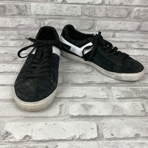 Pony Vegan Leather Shoes Sneakers Size 8 Black White Walking Lace Up Womens - £18.32 GBP
