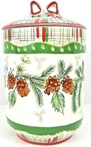 Harry and David Holiday Cookie Jar Ceramic 11 1/2&quot; Tall x 6 1/2&quot; - £16.41 GBP