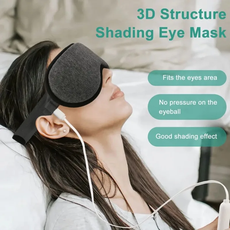  reusable usb sleeping mask rechargeable vibration eye massager relieve eye strain dark thumb200