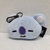 BT21 Koya Blue Bear Head Soft Plush Keychain Clip - $154.44 MXN