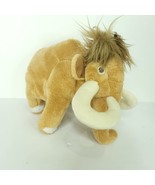 Realistic Brown Wooly Mammoth Plush 8&quot; Stuffed Animal Hairy White Tusks ... - £15.27 GBP