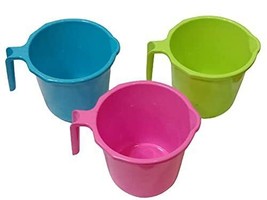 Plastic Mug Bathroom Mug Assorted Unbreakable For Multipurpose Uses - £7.14 GBP+