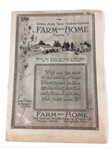 Antique 1918 Farm and Home Magazine insert Calendar Early Farm Life and ... - £14.22 GBP