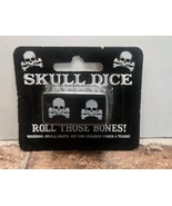 NEW &quot;Roll Those Bones&quot; Skull Dice for Games Black and White - $89.25 MXN