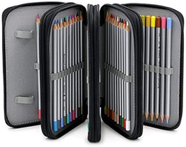 BTSKY Handy Wareable Oxford Colored Pencil Bags Large 72 Slots Pencil Organizer  - £15.38 GBP