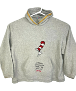 Cat In The Hat Dr Seuss Vtg Embroidered Hoodie Sweatshirt sz XL/2XL Mens... - £34.22 GBP