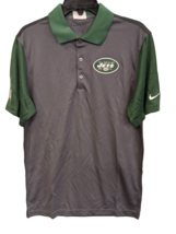 Nike Mens New York Jets Dri-Fit Preseason Performance Polo-Charcoal/Green - $38.60