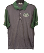 Nike Mens New York Jets Dri-Fit Preseason Performance Polo-Charcoal/Green - $733.66 MXN