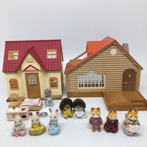 Epoch Calico Critters Cottage House + Log Cabin + Animals  Incomplete Sets  Read - £39.25 GBP