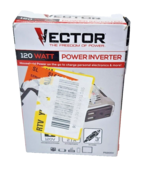 VECTOR 120W Power Inverter, 12V DC, 120V AC, Dual USB Charging Ports (PI... - £11.41 GBP