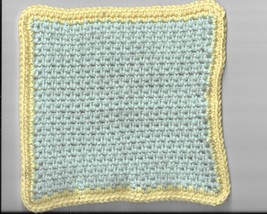 Seed Stitch Crochet Dishcloth - 2 - £3.50 GBP