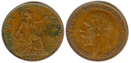 1927 George V One Penny - VG++ - $3.95