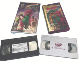 Lot Of 2 Come On Over To Barneys House  &amp; Great Adventure VHS Sing-Alongs Movie - £14.76 GBP