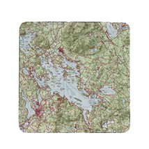 Betsy Drake Lake Winnipesaukee, NH Nautical Map Coaster Set of 4 - £27.18 GBP