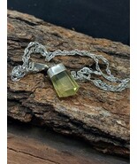 Citrine Natural Pendant Hand Made Unheated Untreated with brass Chain - $9.99