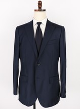 Suitsupply Lazio VBC Perennial 110&#39;s Wool Suit Size 44L Slim Fit Navy Blue - $233.43