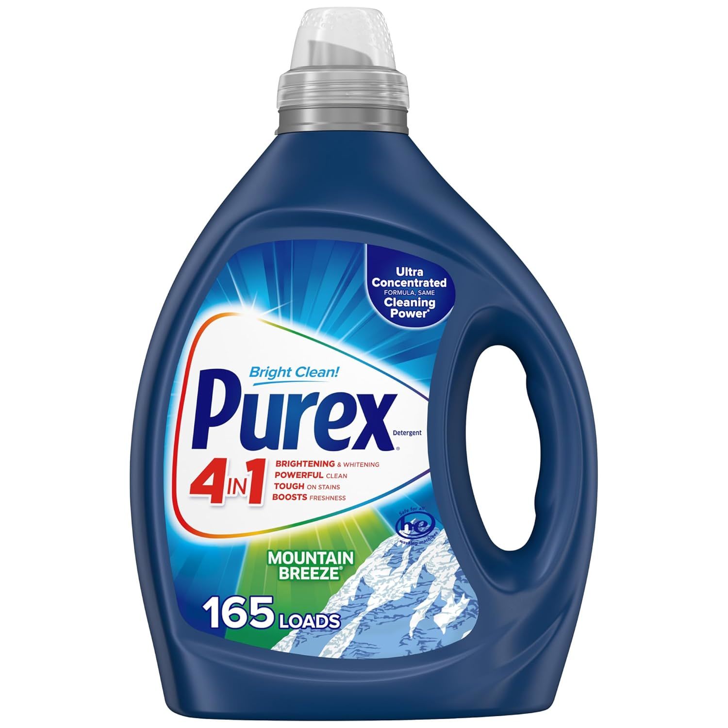 Purex Liquid Laundry Detergent, Ultra Concentrated, Mountain Breeze, 82.5 Ounce,