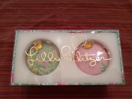 NIB Lilly Pulitzer Christmas Ornaments Set of Two (2) - £27.49 GBP